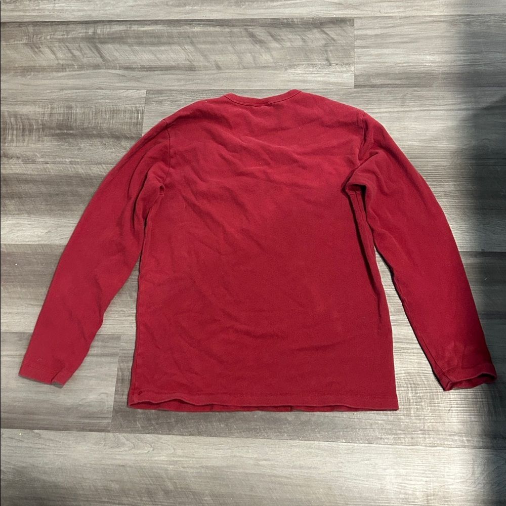 Vintage Y2K Old Navy Crimson Embroidered Letters Long Sleeve Tee Small - Picture 2 of 8